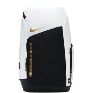 Nike Men's White,Black  Backpack with Gold Accents